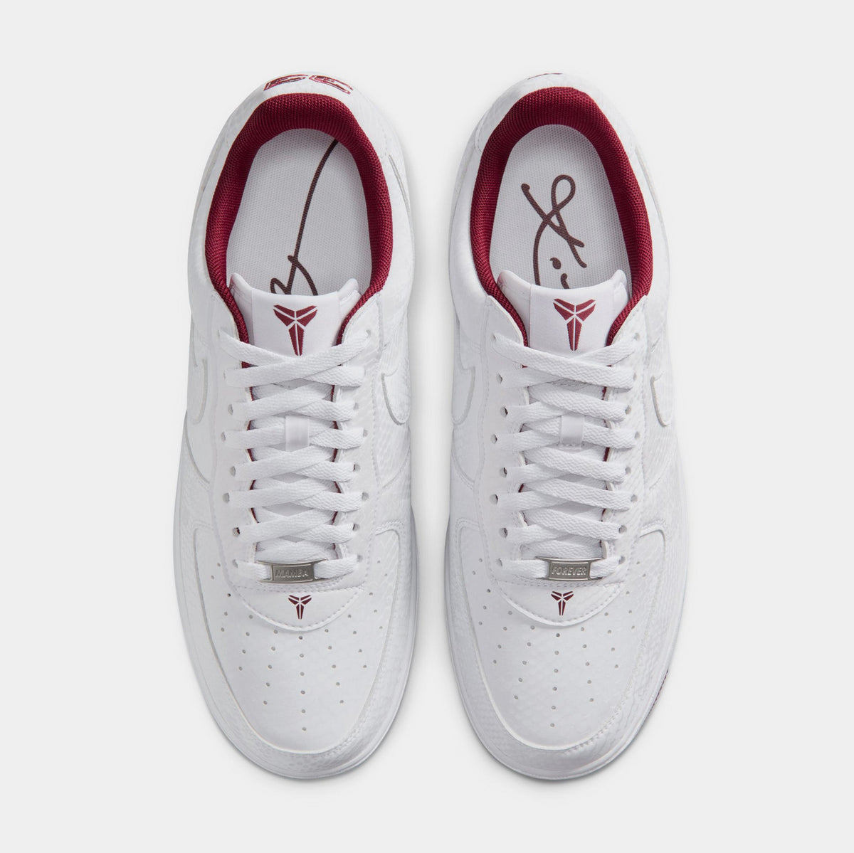 Kobe Air Force 1 Lower Merion Mens Lifestyle Shoes (White/Team Red/Team Red/White)