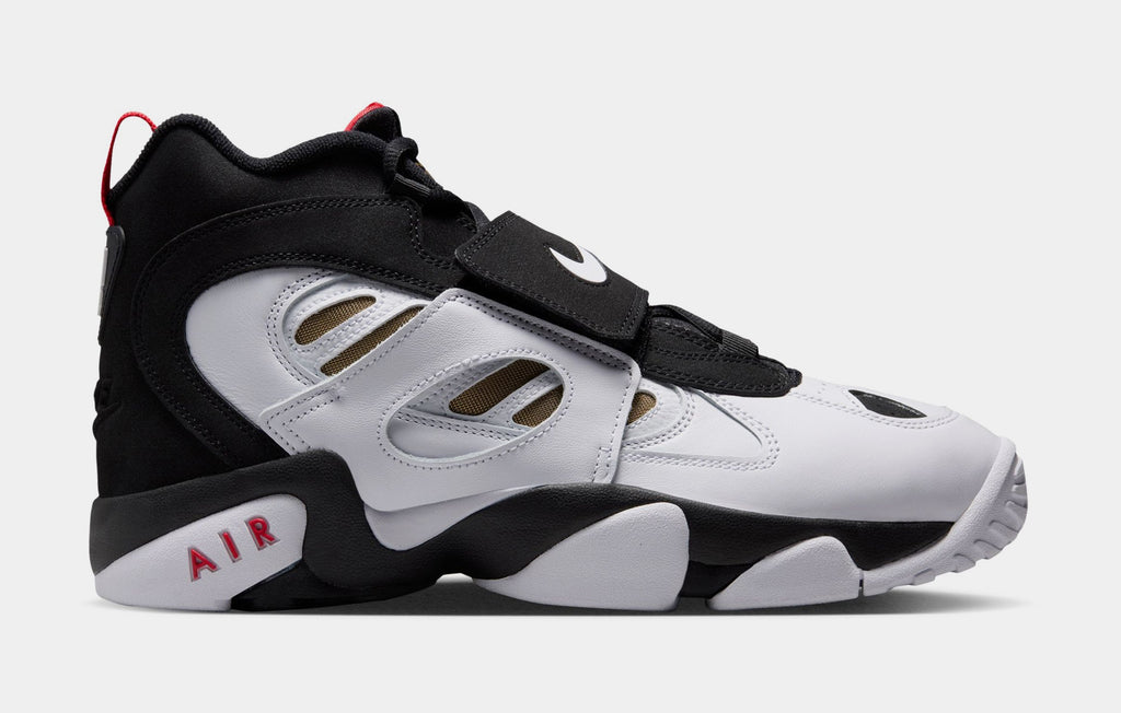 Air Diamond Turf II Mens Basketball Shoes (Black/White/Fire Red/Metallic Gold)
