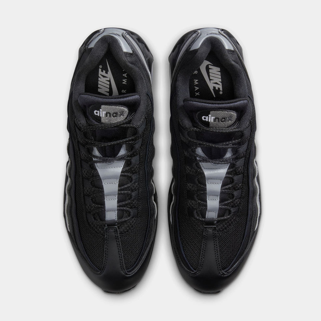 Air Max 95 Big Bubble Mens Running Shoes (Black/Black/White/Metallic Silver)