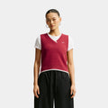 Sportswear Chill Knit Loose Sweater Womens Vest (Tough Red/White/White)
