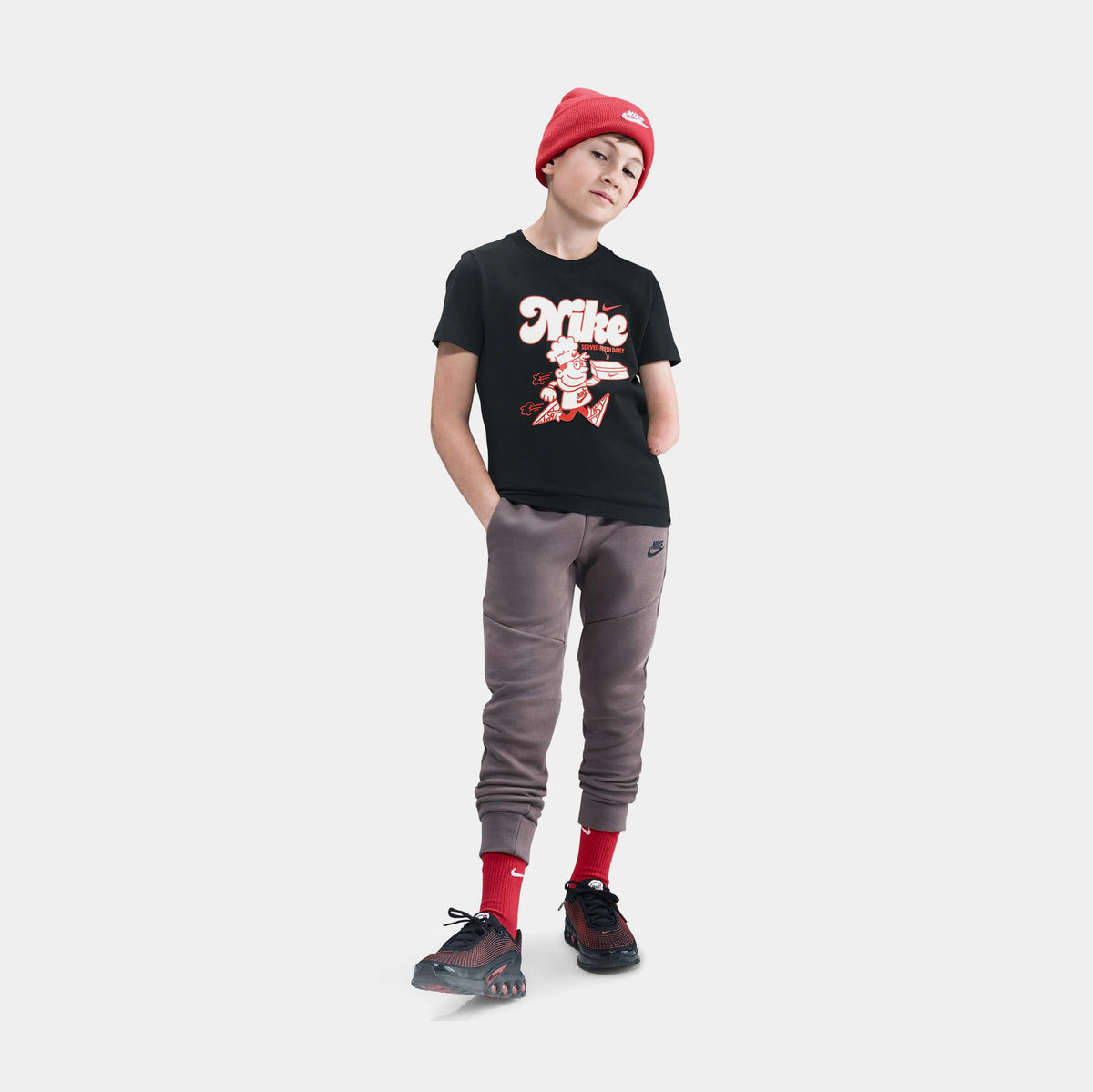 NSW Served Fresh Daily Grade School Short Sleeve Shirt (Black)