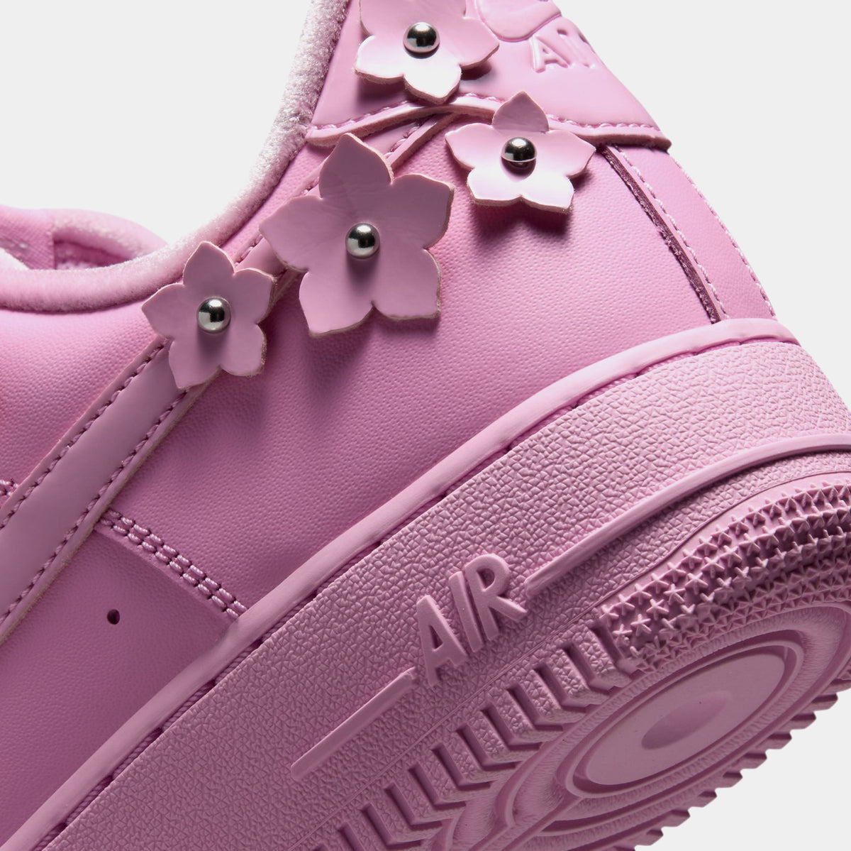 Air Force 1 Florette Womens Lifestyle Shoes (Pink Rise/Pink Foam/Metallic Silver)