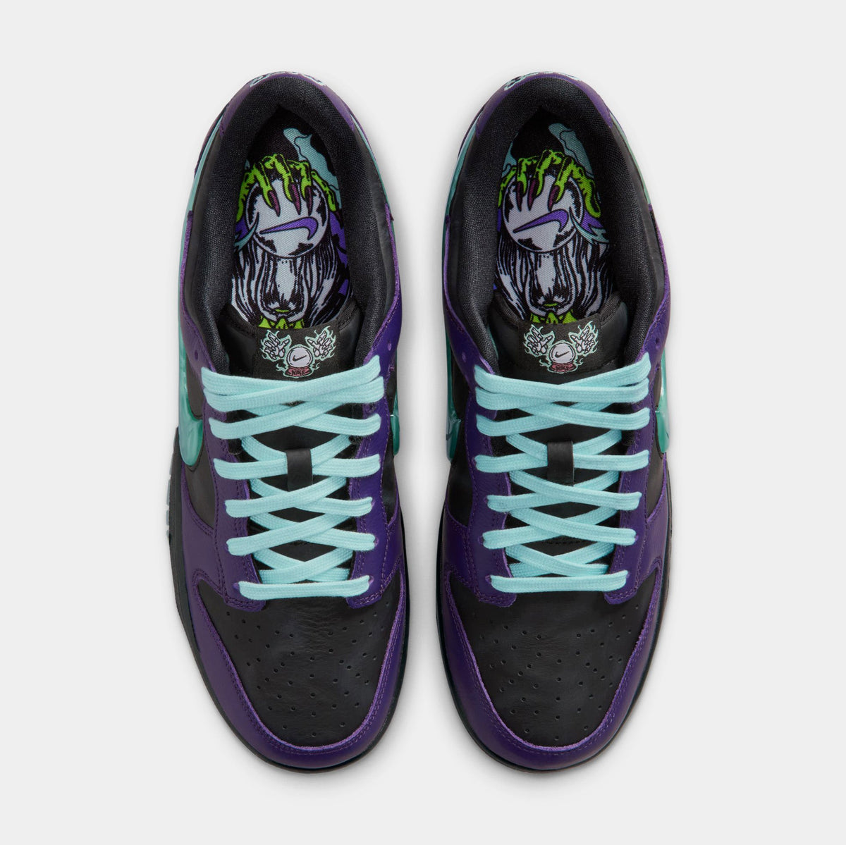 Dunk Low Retro Halloween Mens Lifestyle Shoes ( Black/Grand Purple/Artisan Teal)