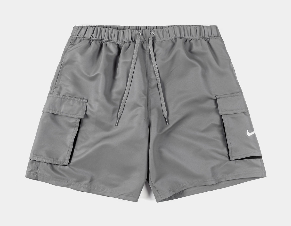 Voyage Solid Cargo 7" Volley Mens Shorts (Grey/White)