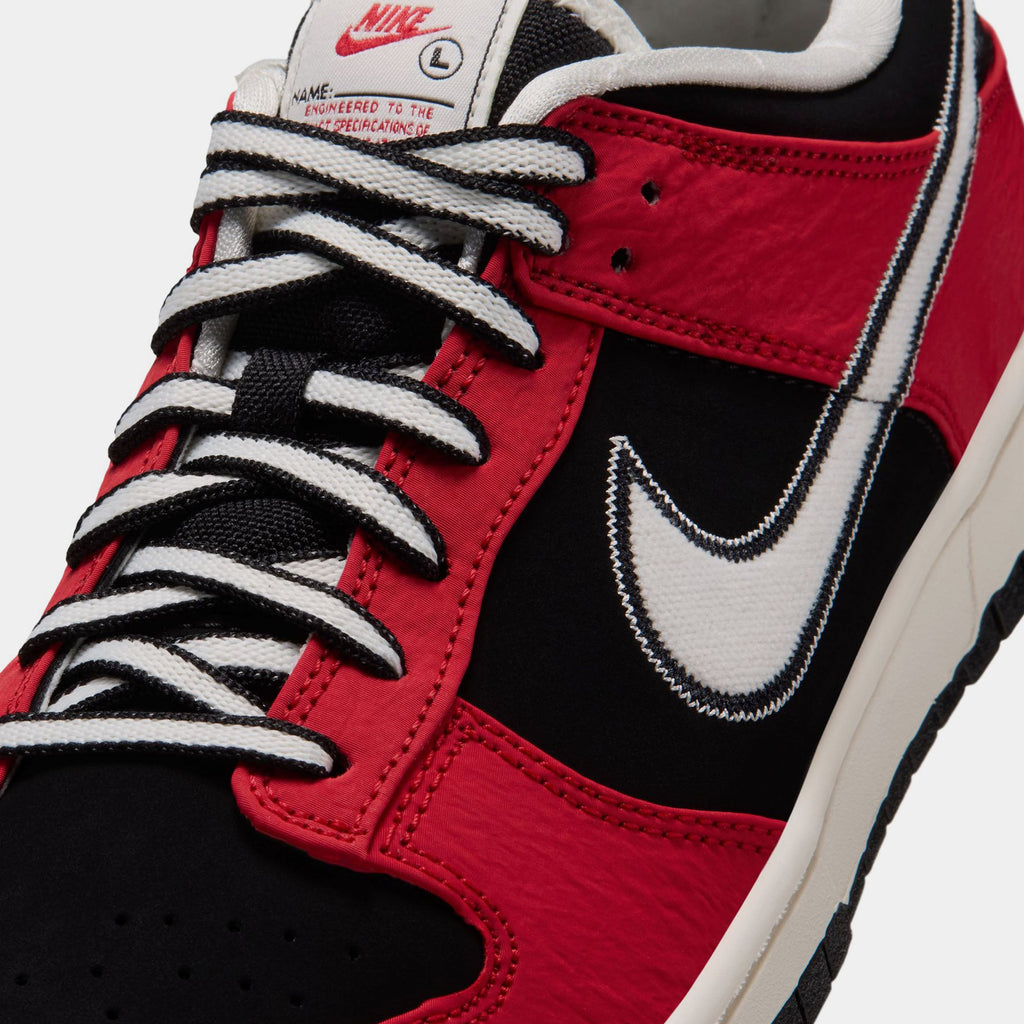 Dunk Low Mens Lifestyle Shoes (Black/Sail/University Red)