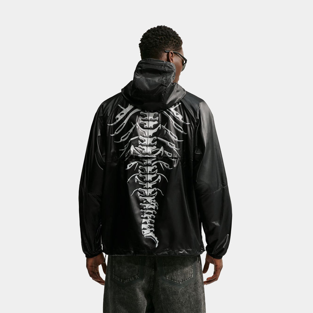 Skeleton Windrunner Mens Jacket (Black/White)