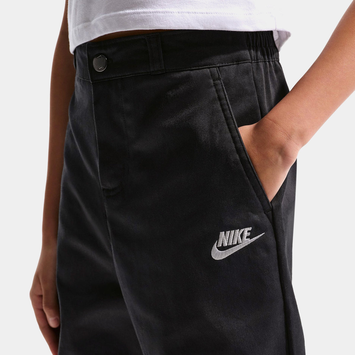 NSW Club Woven Everyday Grade School Pants (Black/White)