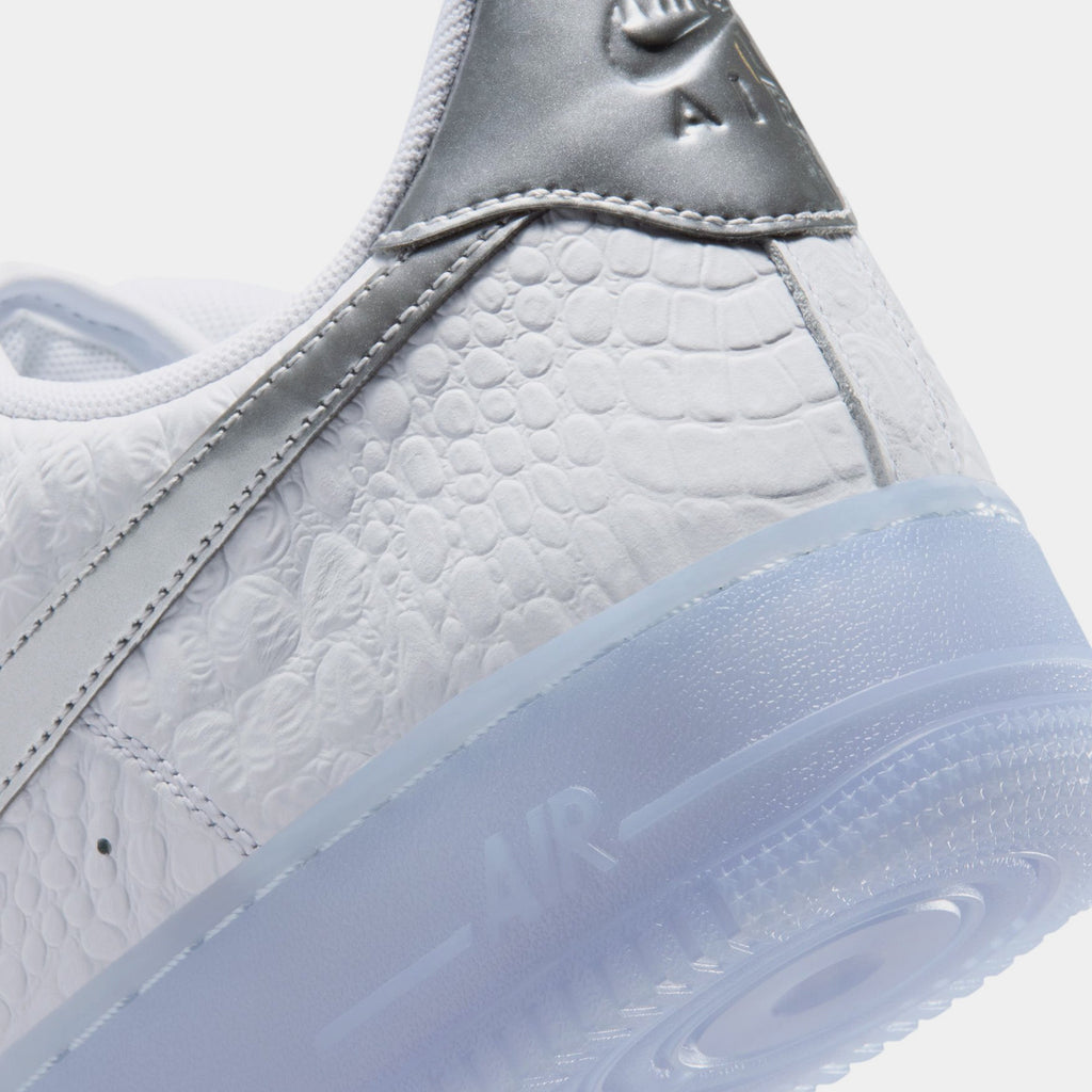 Air Force 1 Mens Lifestyle Shoes (White/Chrome/Blue Tint/Pure Platinum)