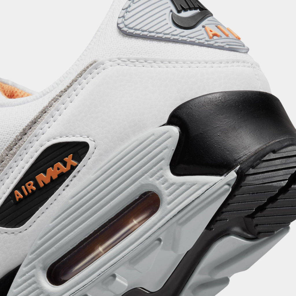 Air Max 90 White Black Hot Curry Mens Running Shoes (White/Black/Hot Curry/Pure Platinum)