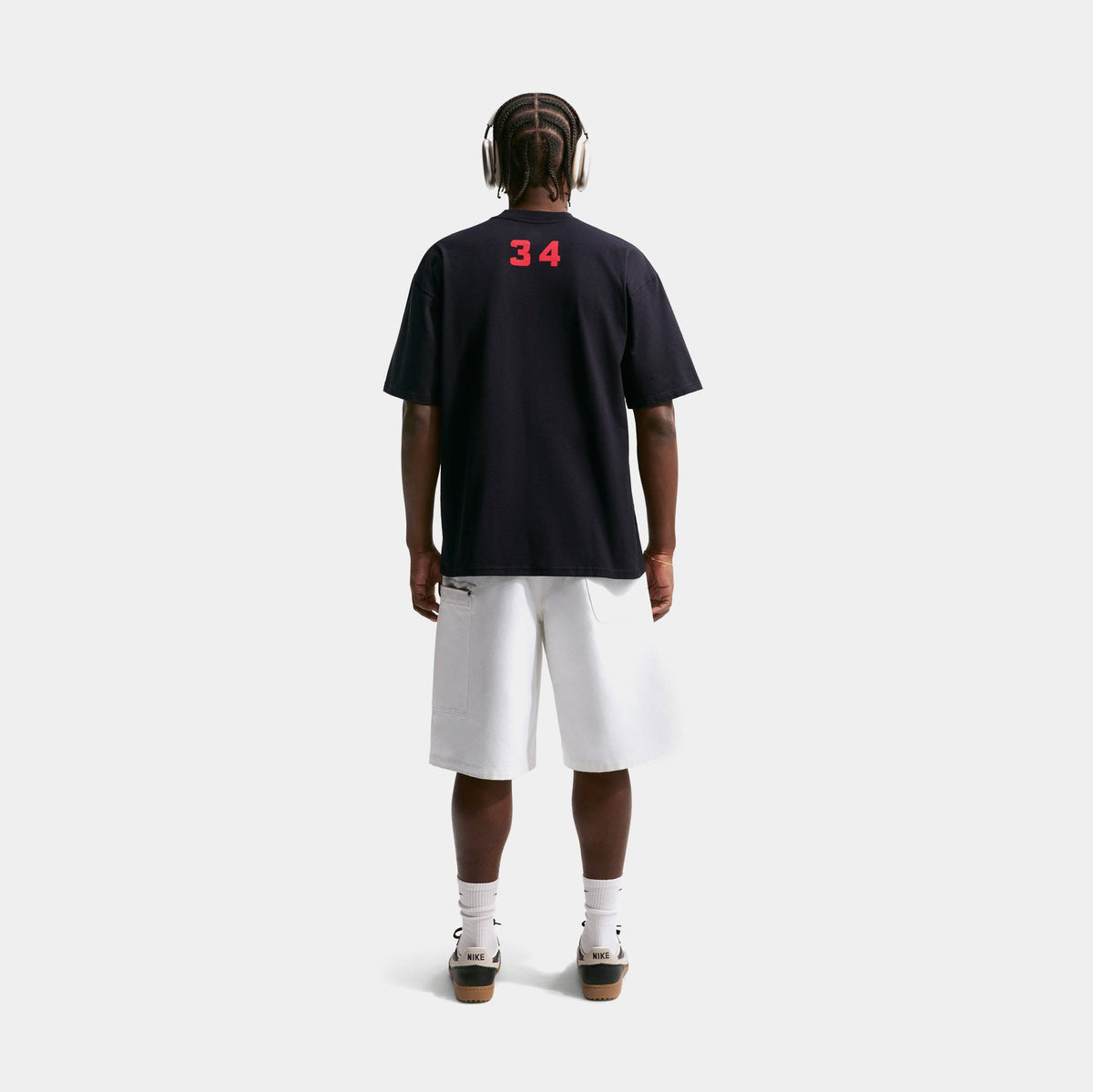 Chuck I Am Not A Role Model Graphic Mens Short Sleeve Shirt (Black/Red)