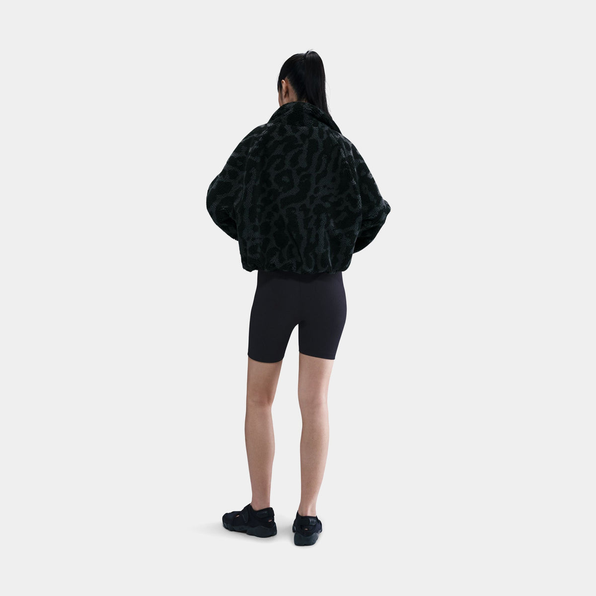Sportwear High Pile Fleece Womens Jacket (Black/Black/Sail)