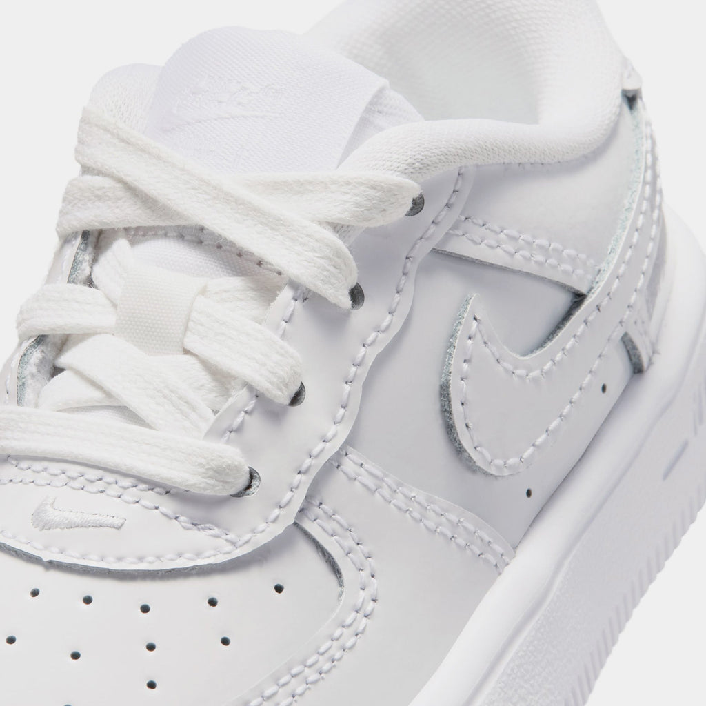 Air Force 1 Low Patent Leather Infant Toddler Lifestyle Shoes (White)