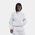 Kobe Light Woven Zip Up Womens Jacket (White/Silver)
