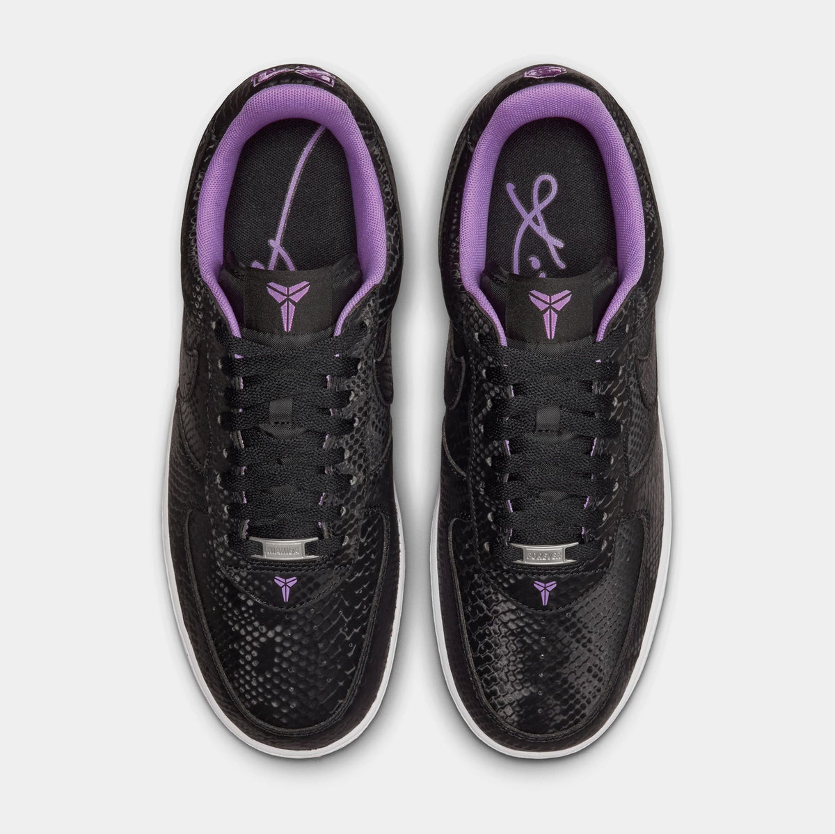 Kobe Air Force 1 Low Mens Basketball Shoes (Black/Purple Stardust/White)