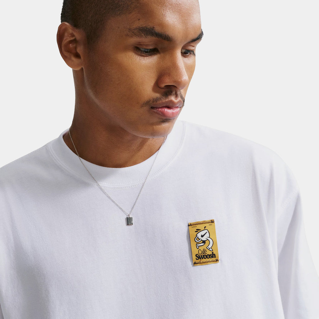 Cafe Swoosh Van Mens Short Sleeve Shirt (White)