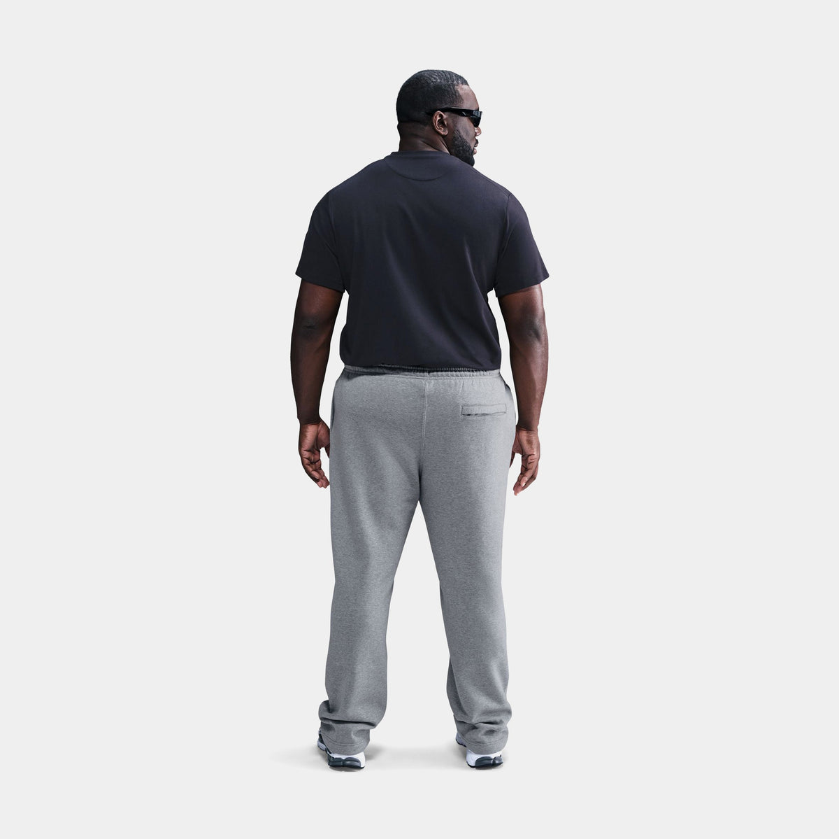 Club Open Hem Fleece Mens Pants (Dark Grey Heather/Light Smoke Grey/White)