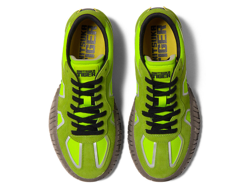 1183C165-750 Onitsuka Tiger Duck Tiger Trainer Safety Yellow Pure Silver (Men's)