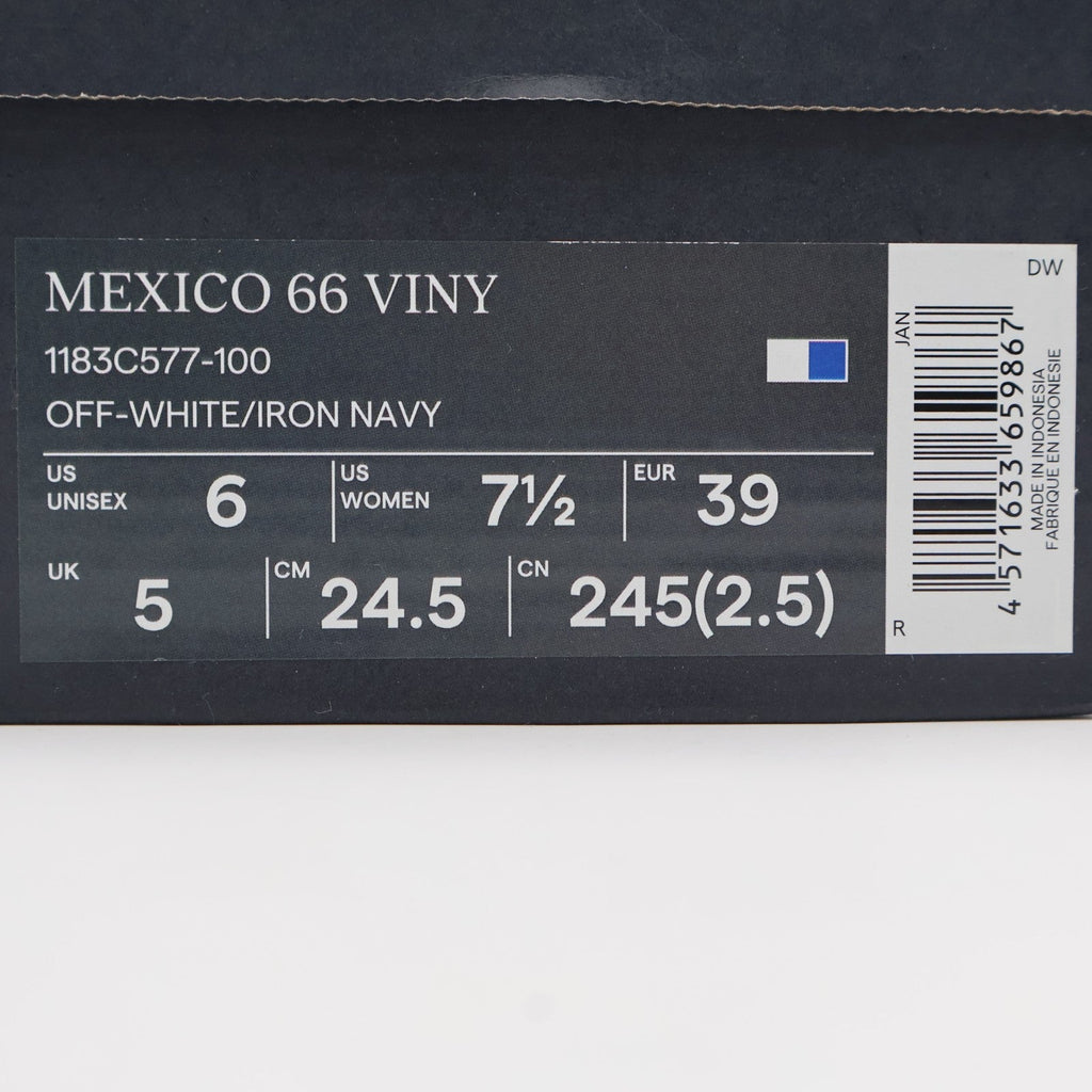 1183C577-100 Onitsuka Tiger Mexico 66 Viny Off White/Iron Navy (Men's)