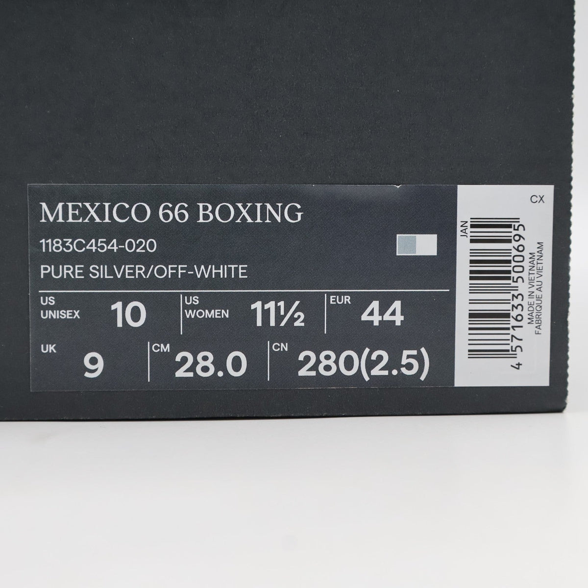1183C454-020 Onitsuka Tiger Mexico 66 Boxing Pure Silver Off-White (Men's)