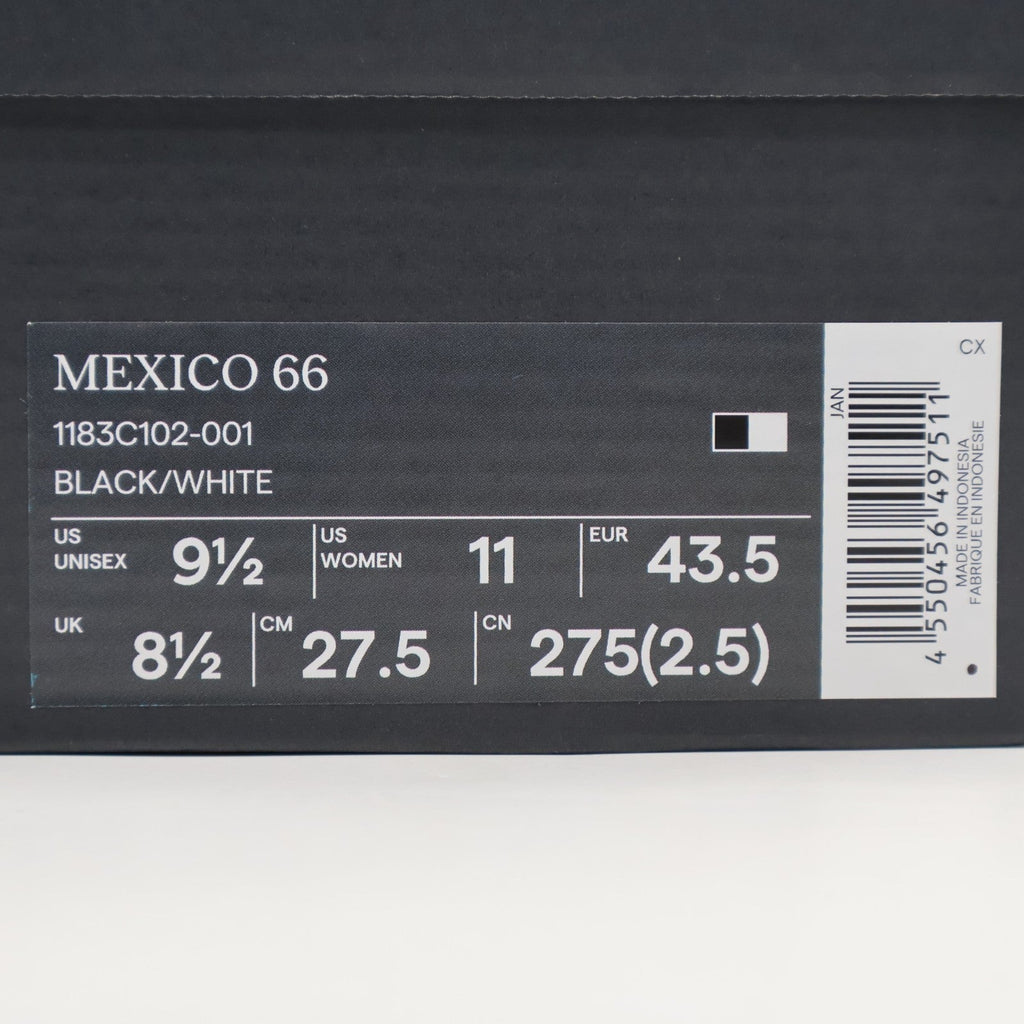 1183C102-001 Onitsuka Tiger Mexico 66 Black White (Men's)