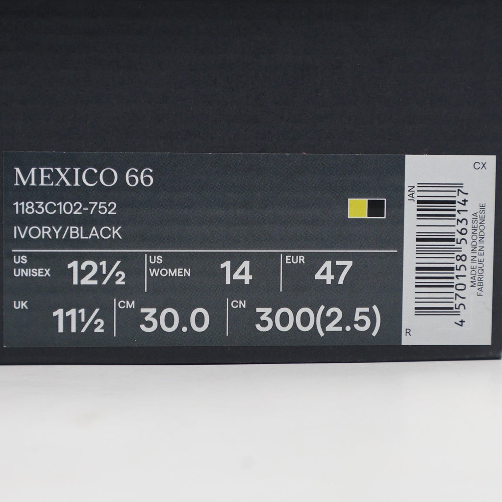 1183C102-752 Onitsuka Tiger Mexico 66 Ivory Black (Men's)