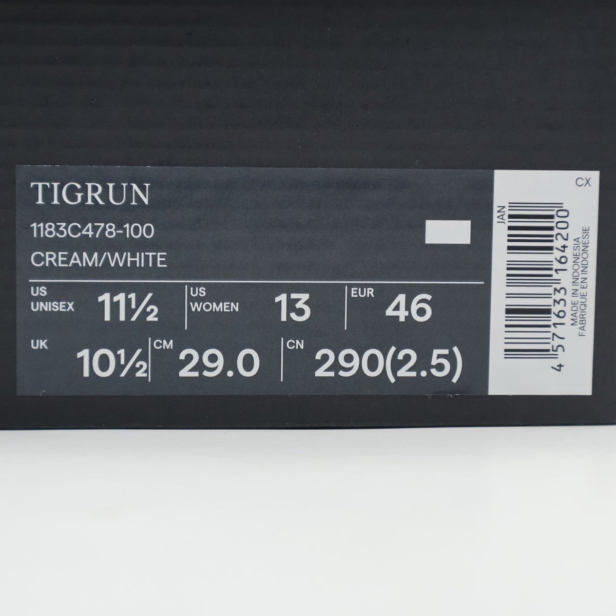 1183C478-100  Onitsuka Tiger Tigrun Cream White (Men's)