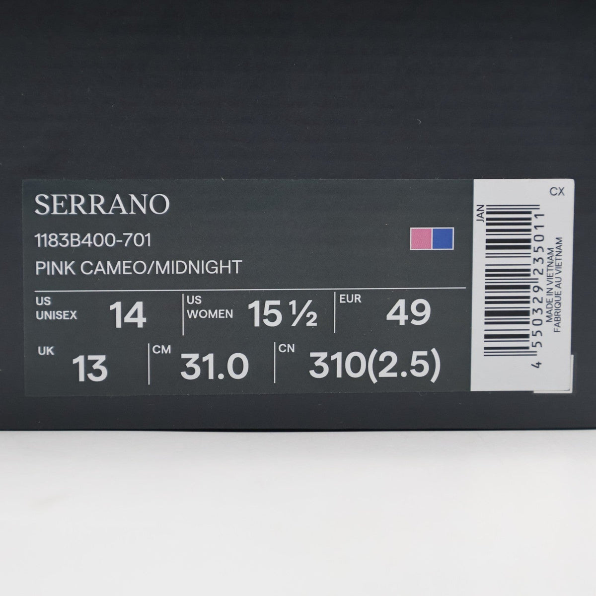 1183B400-701 Onitsuka Tiger Serrano Pink Cameo Midnight (Men's)