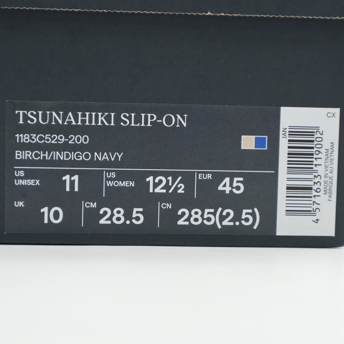 1183C529-200 Onitsuka Tiger Tsunahiki Slip On Birch Indigo Navy (Men's)