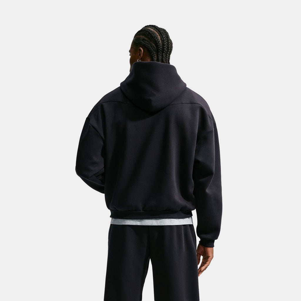 Standard Issue Brushed Basketball Pullover Mens Hoodie (Black/Light Current Blue/Pale Ivory)