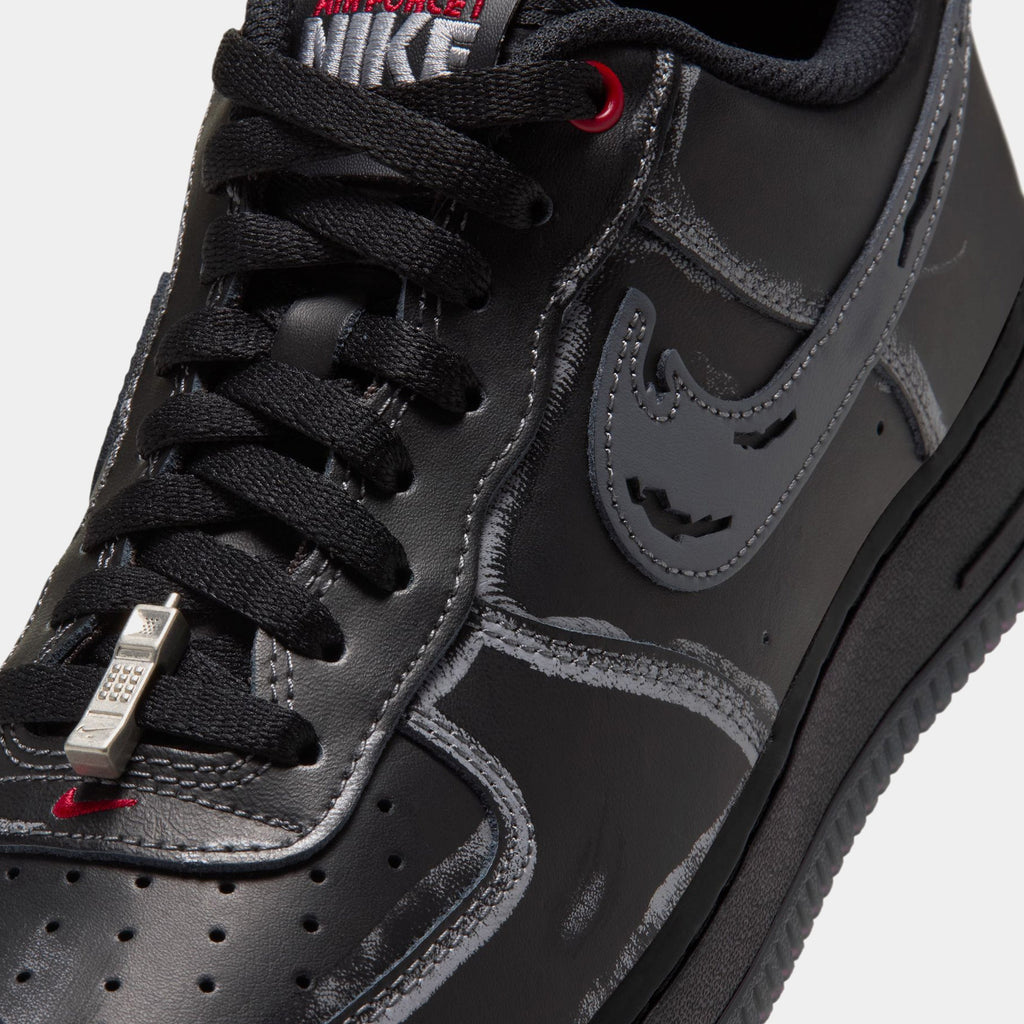 Air Force 1 Low Ghostface Mens Lifestyle Shoes (Black/Stealth/Gym Red/Metallic Silver)