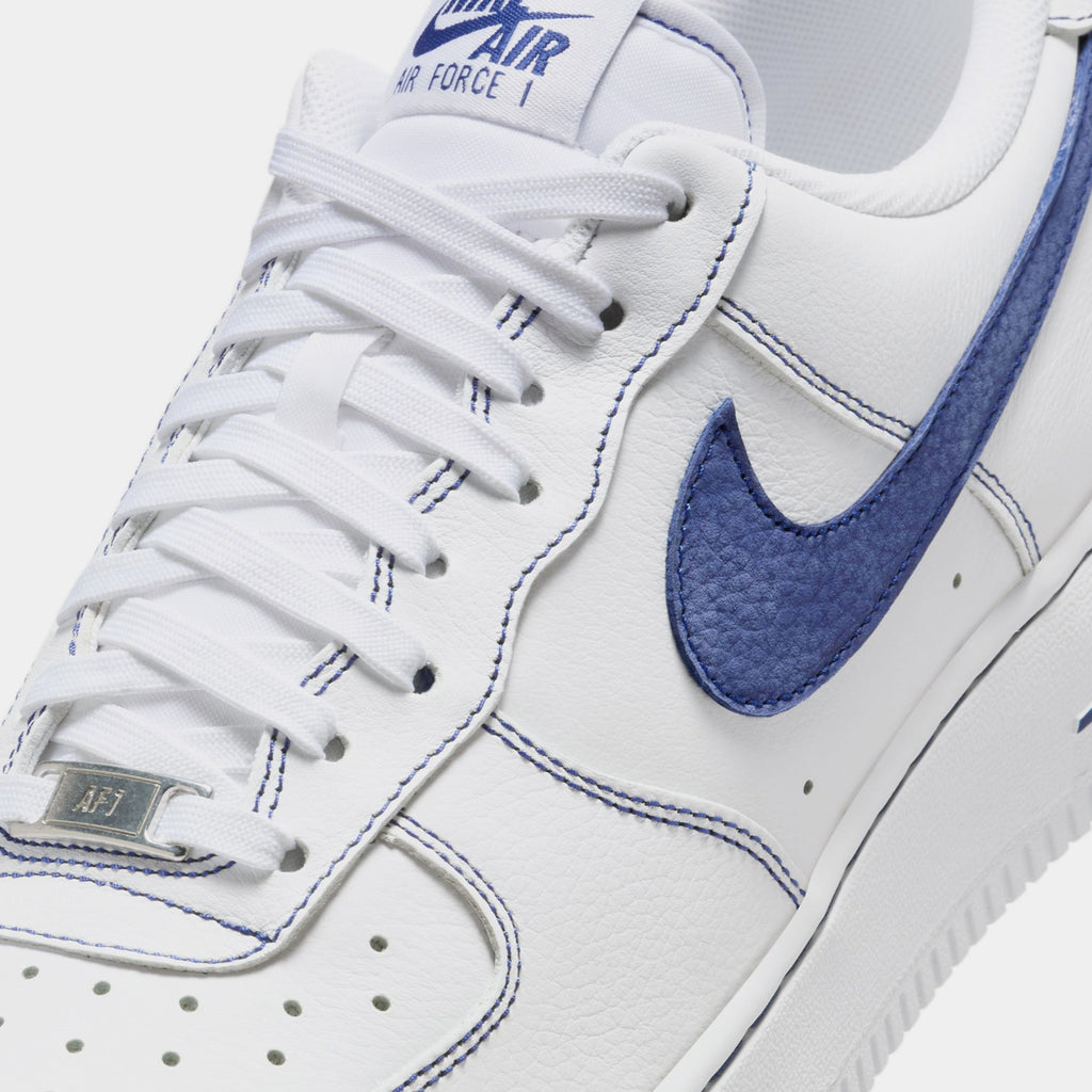 Air Force 1 '07 LV8 Mens Lifestyle Shoes (White/Deep Royal Blue)