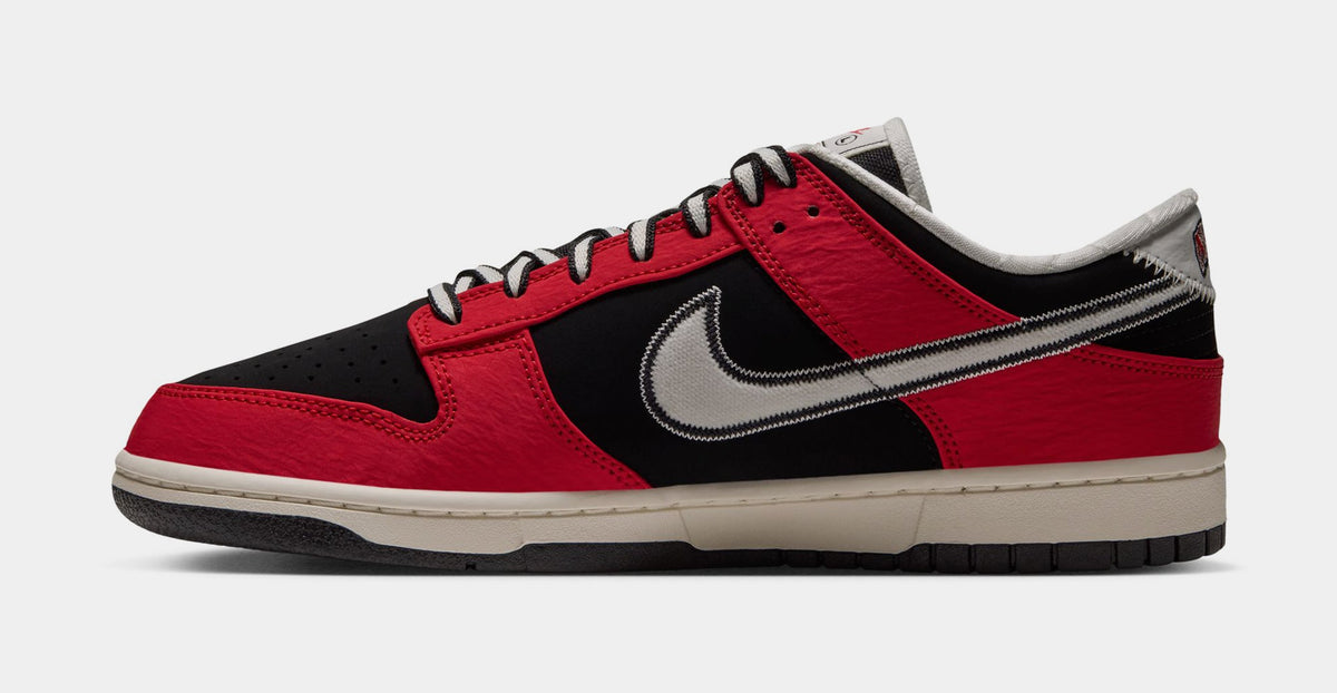 Dunk Low Mens Lifestyle Shoes (Black/Sail/University Red)