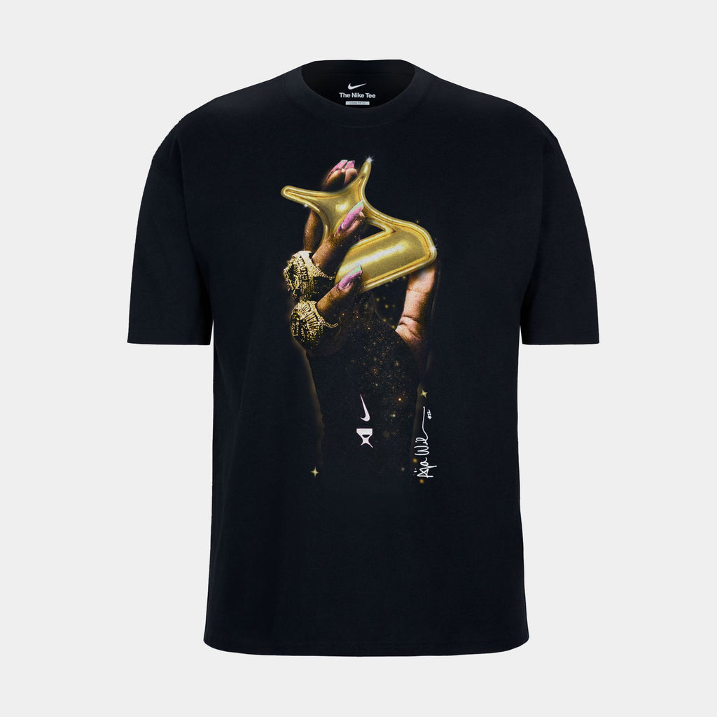 A'Ja Wilson Rings So Win Womens Short Sleeve Shirt (Black)