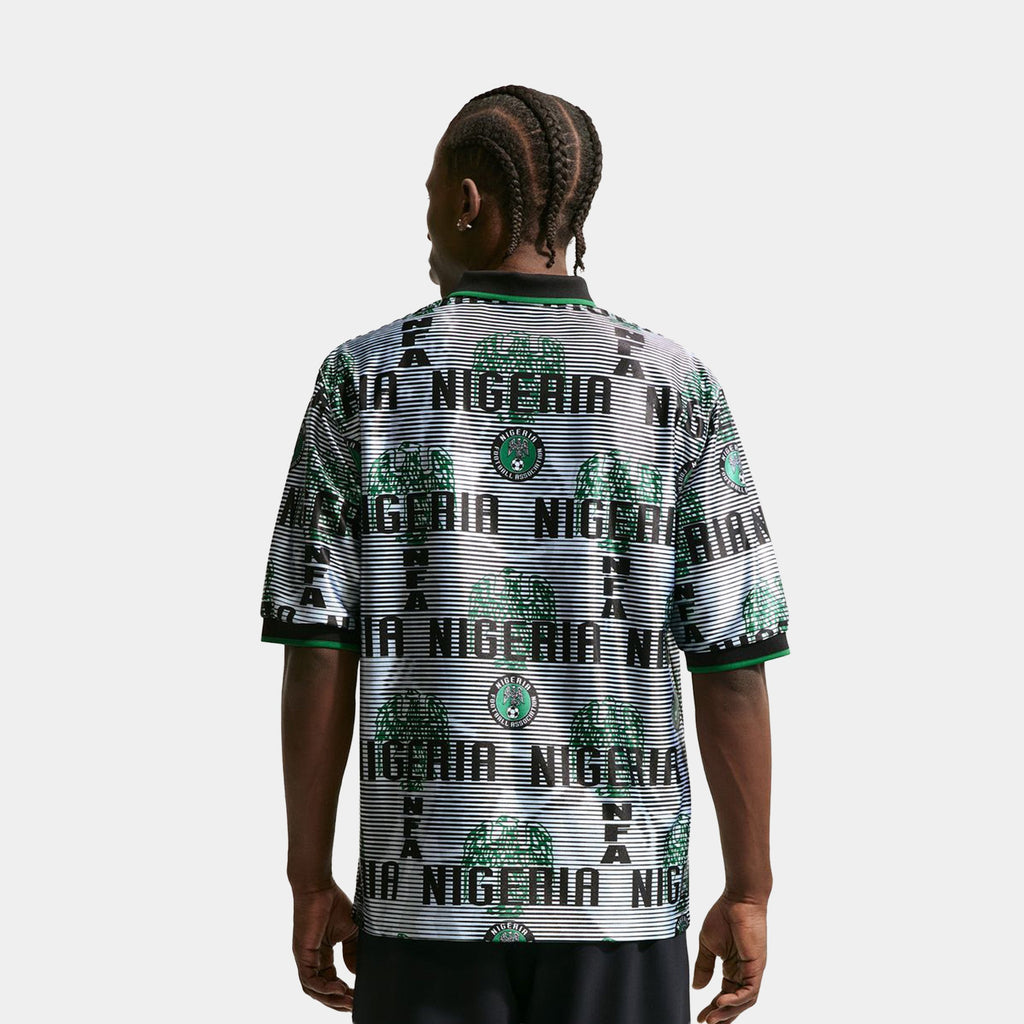 Nigeria Energy Dri Fit Soccer Mens Jersey (White/Black/Pine Green/Electric Green)