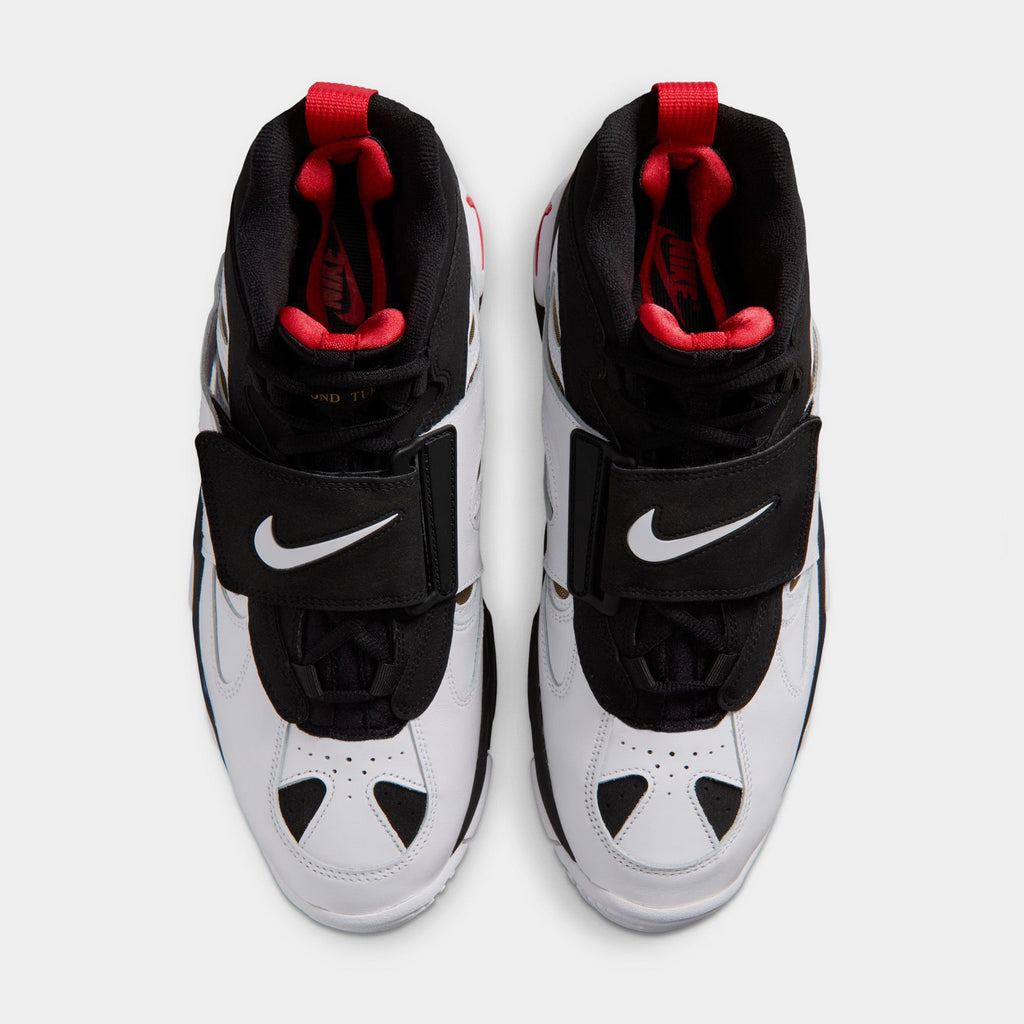 Air Diamond Turf II Mens Basketball Shoes (Black/White/Fire Red/Metallic Gold)