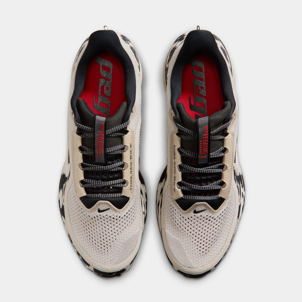 Pegasus Premium Cow Print Mens Running Shoes (Light Orewood Brown/Sail/Black/University Red)