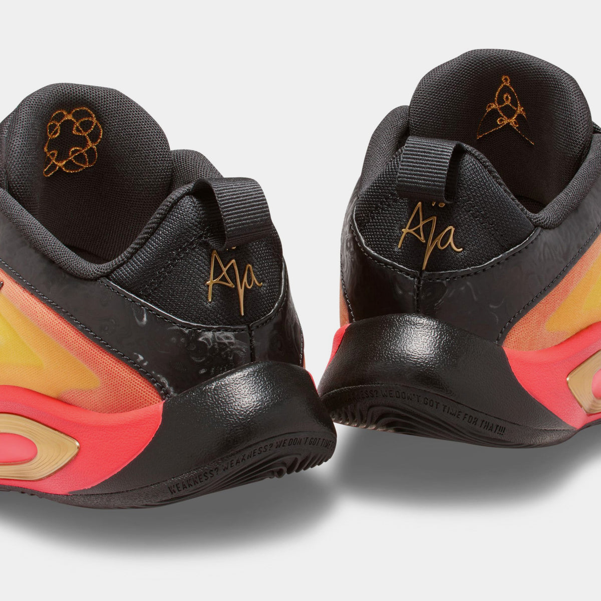 A One ASW Grade School Lifestyle Shoes (Black/Metallic Gold/Bright Crimson)