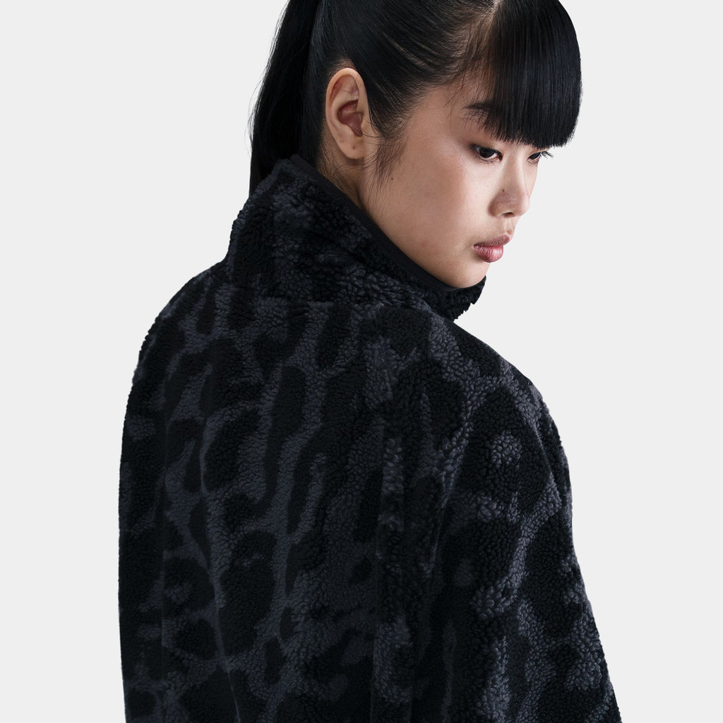 Sportwear High Pile Fleece Womens Jacket (Black/Black/Sail)