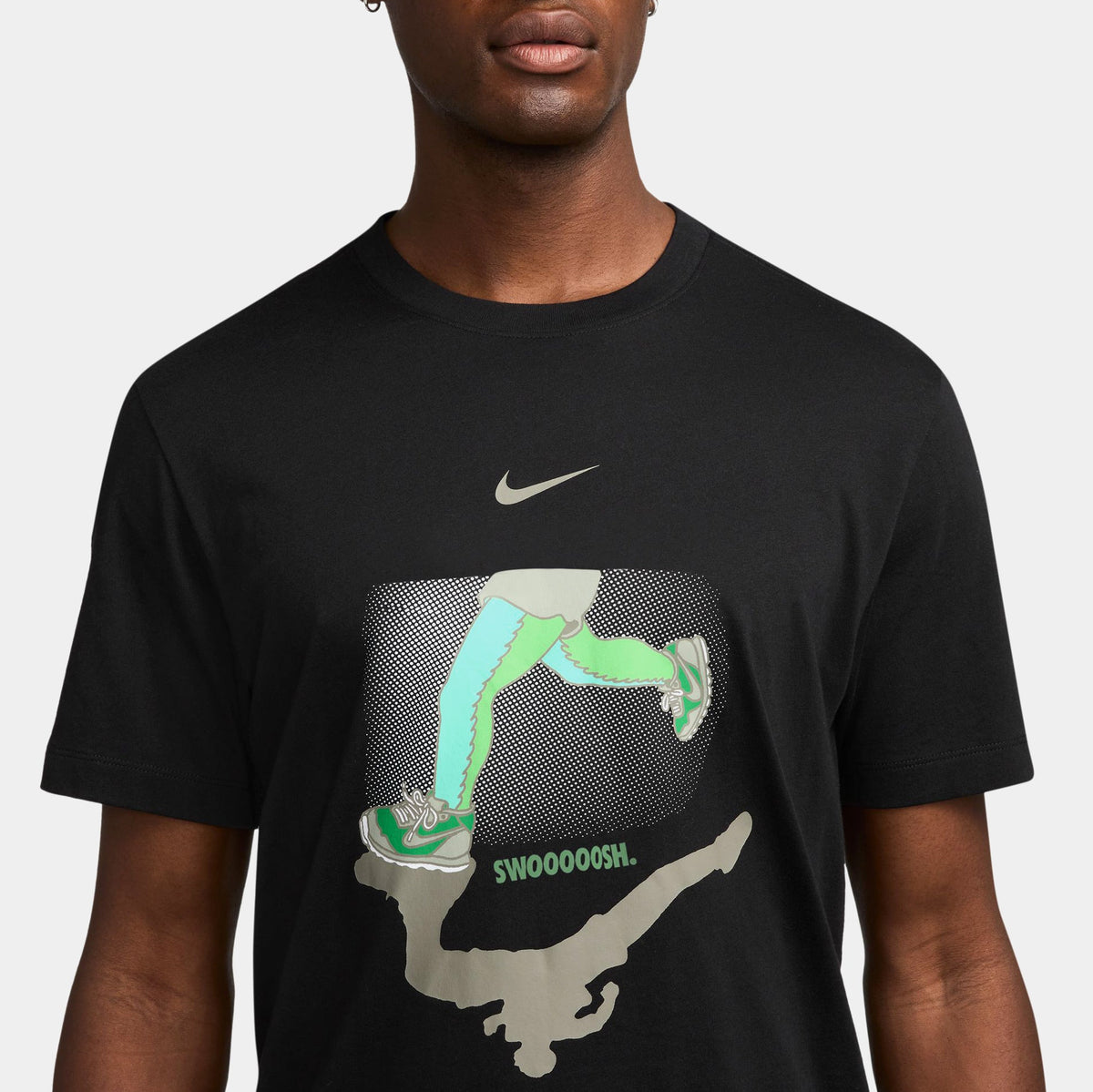 IYKYK Running Graphic Mens Short Sleeve Shirt (Black)