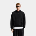 Solo Swoosh Fleece Pullover Mens Hoodie (Total Black/Sail)