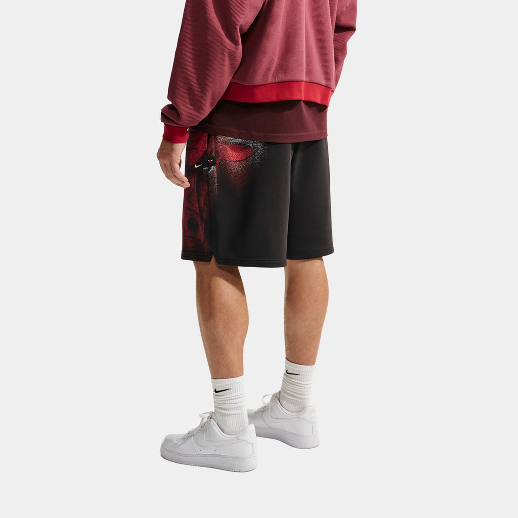 Chicago Bulls Standard Issue Fleece Mens Shorts (Black/White)