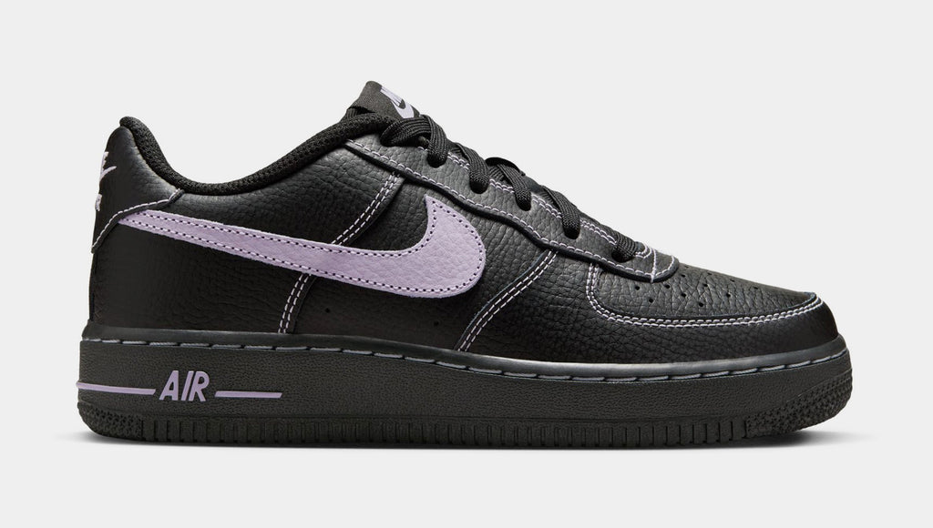 Air Force 1 LV8 Grade School Basketball Shoes (Black/Hydrangeas)