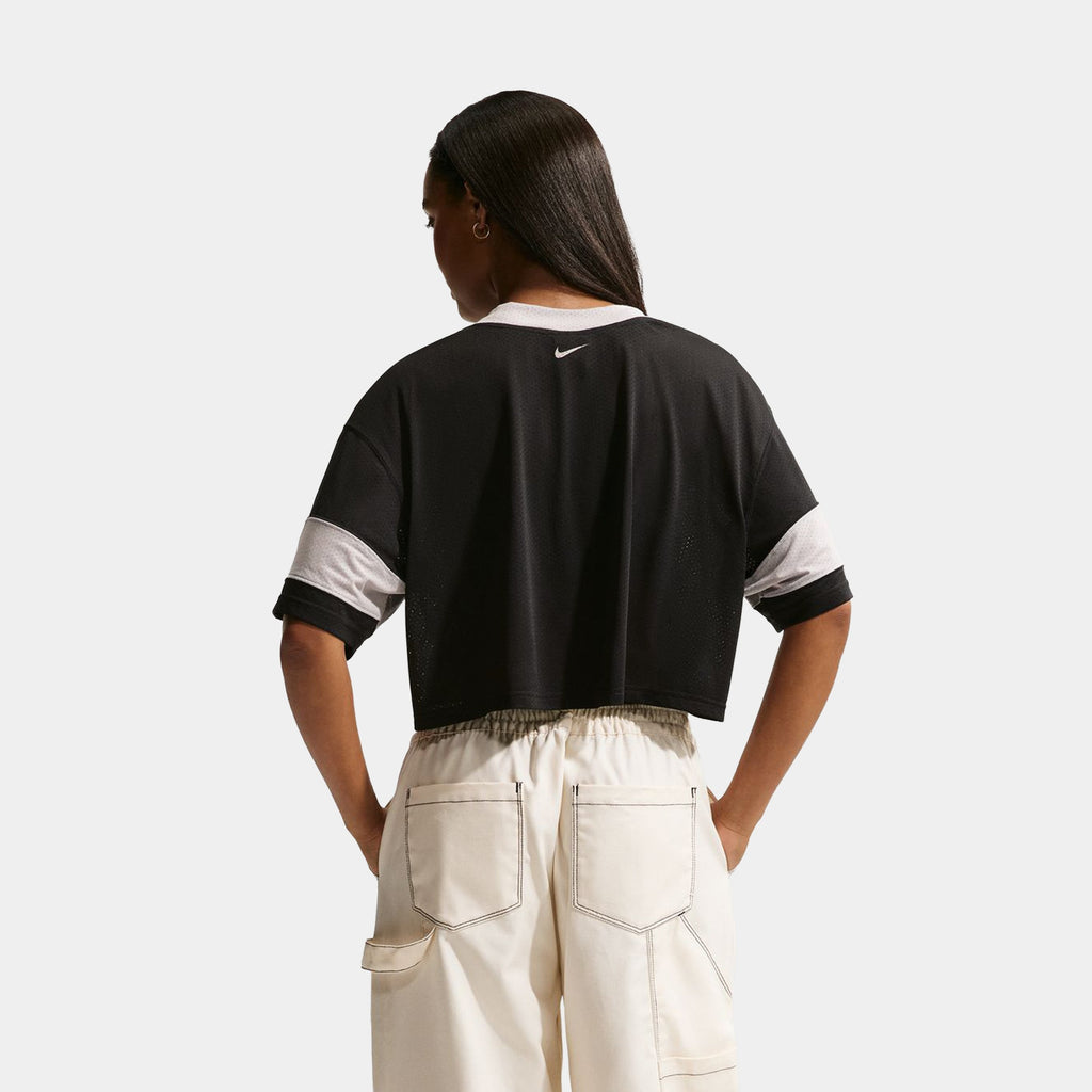 Oversized Cropped Womens Jersey (Black/Light Smoke Grey/Chalk)