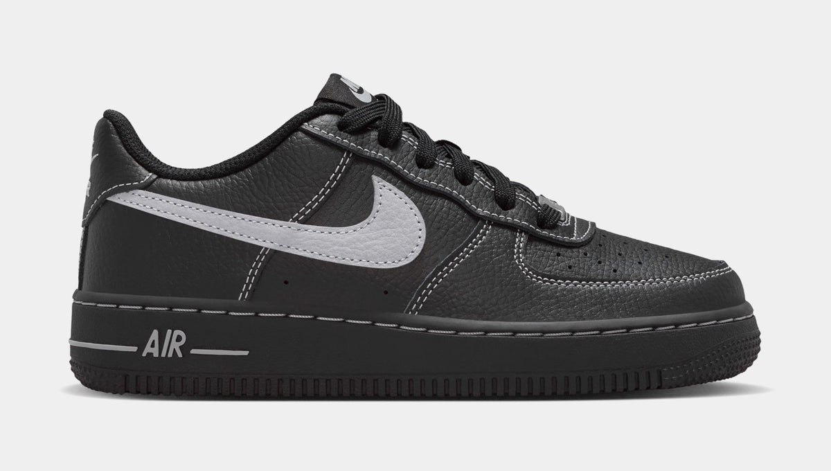 Air Force 1 LV8 Grade School Lifestyle Shoes (Black/Black/Black/Wolf Gray)