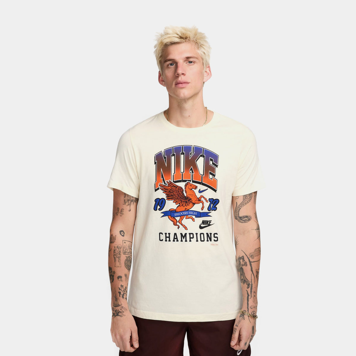NSW 1972 Champions Mens Short Sleeve Shirt (Beige/Orange)