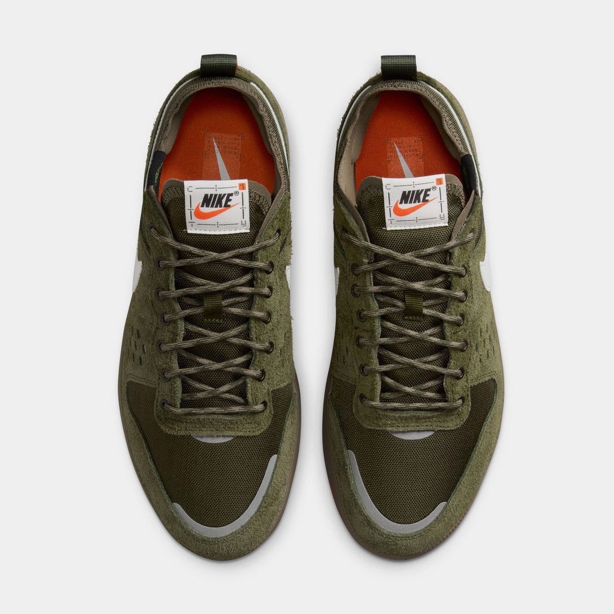 C1TY Premium Cordura Mens Running Shoes (Rough Green/Summit White/Electro Orange)