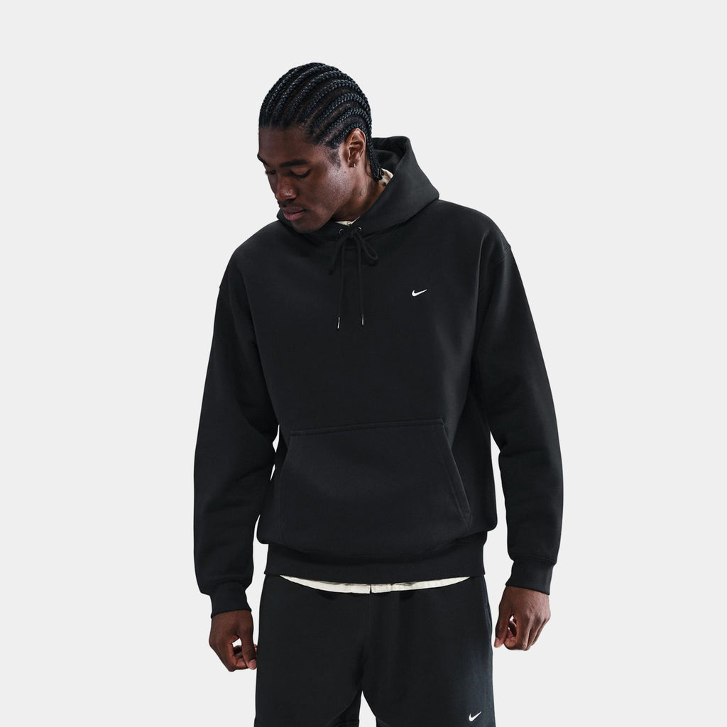 Solo Swoosh Pullover Mens Hoodie (Black/Black/White)