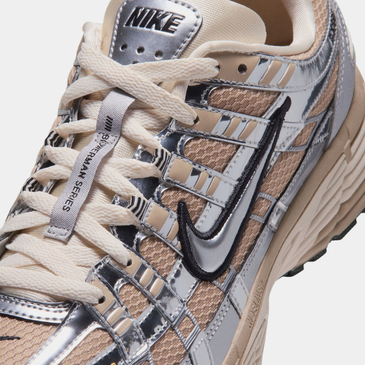 P-6000 Mens Running Shoes (Linen/Natural/Black/Metallic Silver)