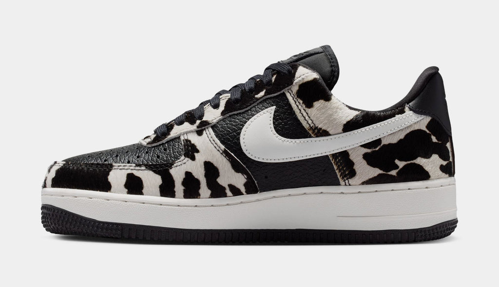 Air Force 1 Low Cow Print Womens Lifestyle Shoes (Black/Phantom/Black)