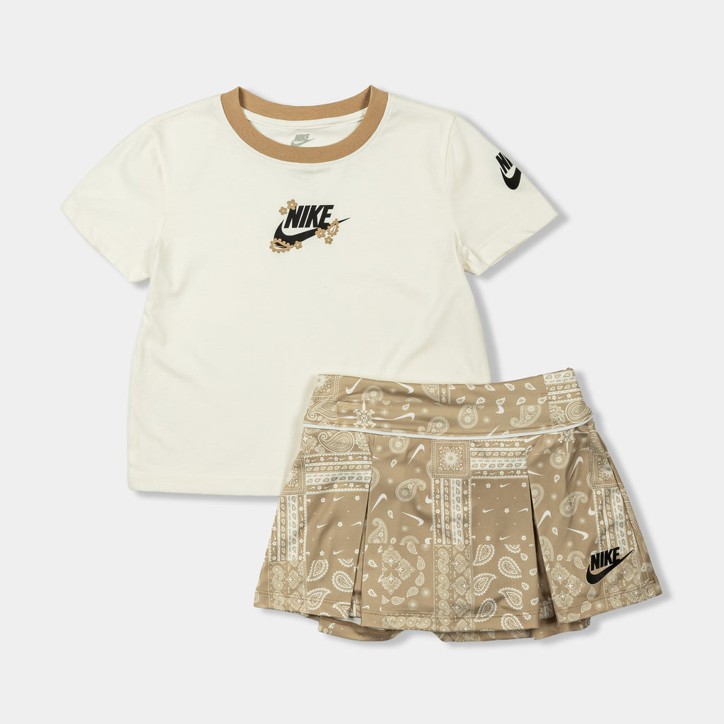 Floral Retro Mix Scooter Infant Toddler Set (Beige/Brown)